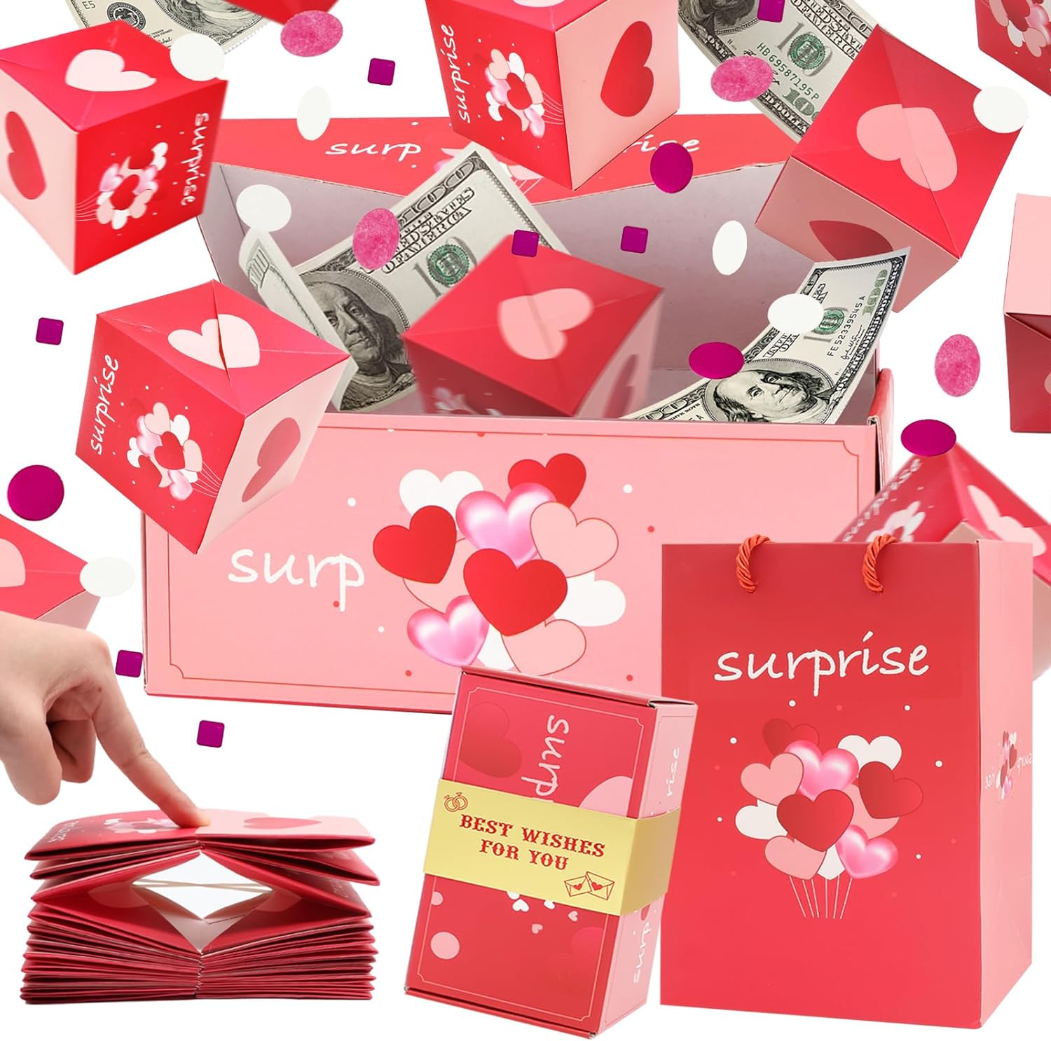 Valentine's Day Explosion Surprise Gift Box - 2024 Valentine's Day Surprise Gift