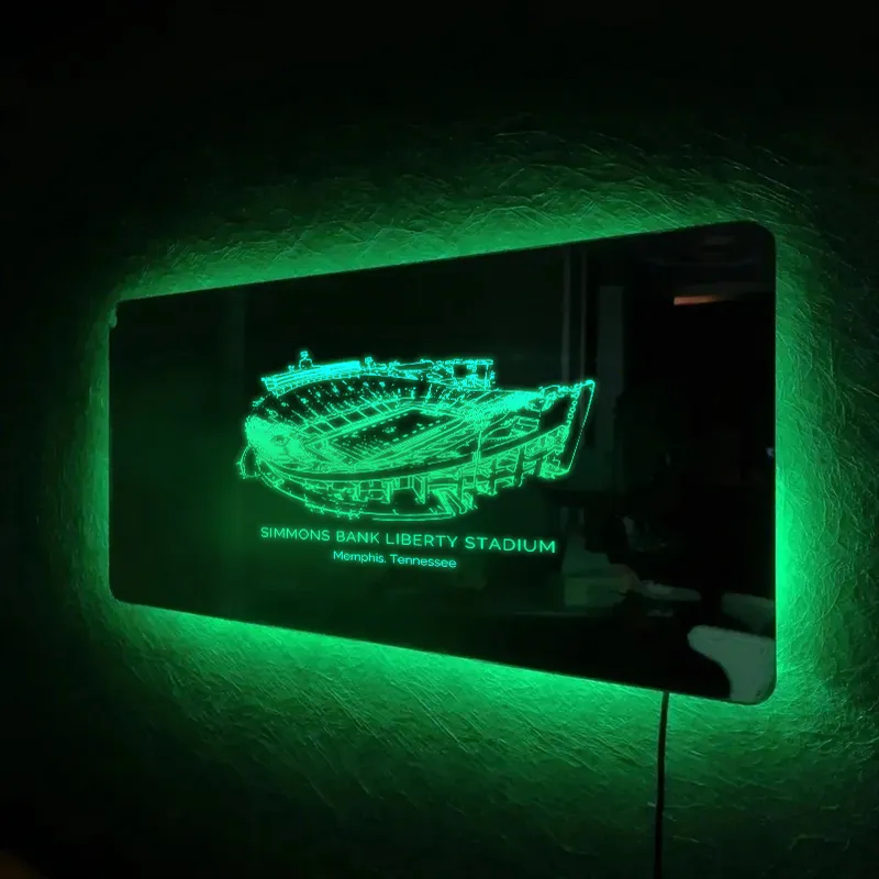 Simmons Bank Liberty Stadium Mirror Light-Gifts For Sports Lovers、Memphis Tigers 、Memphis 901 FC、Memphis Oilers、Tennessee