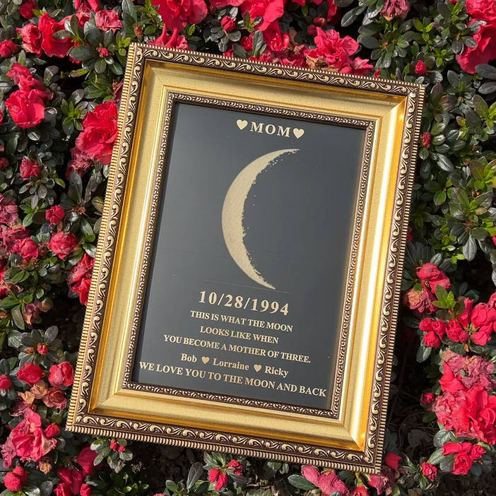 Custom Moon Phase With Custom Text - Commemorative Gift