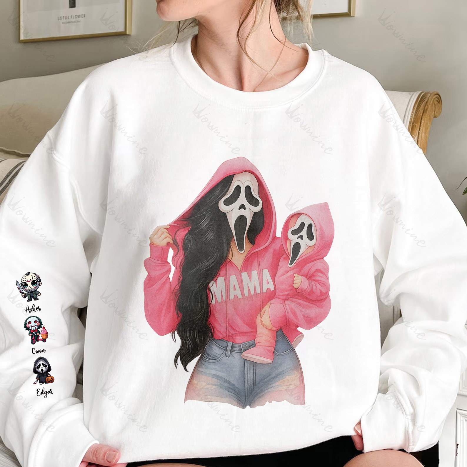 Spooky Mama and Mini Ghost Halloween Sweatshirt
