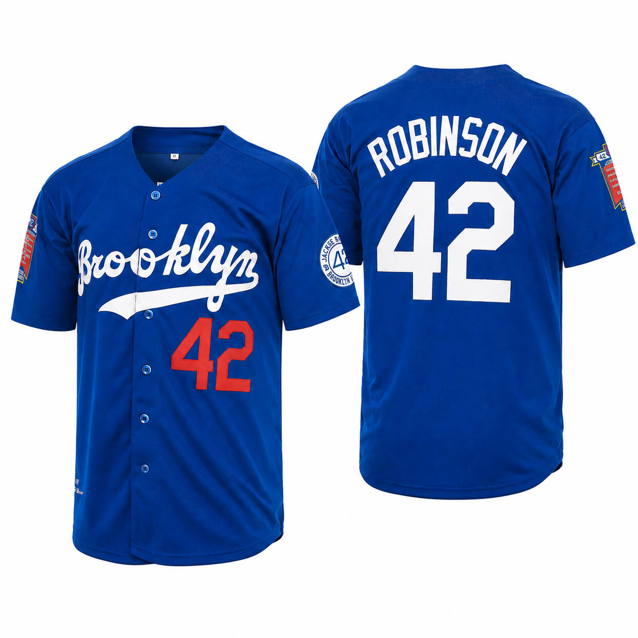 Brooklyn 42 Robinson Baseball Jersey – Legend Vintage with Embroidered Patches
