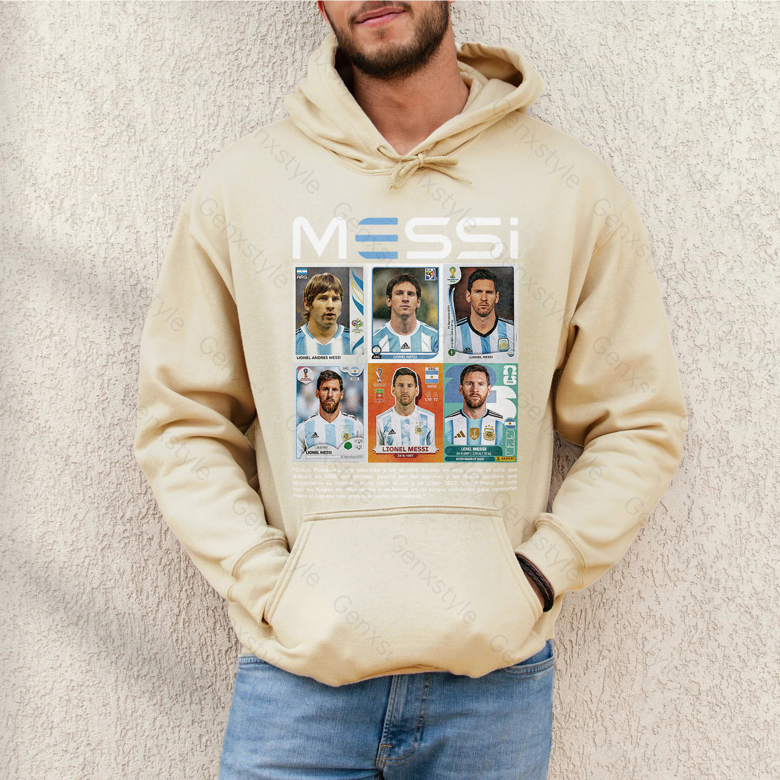 Messi 2026 World Cup "GOAT Career" Trading Card Graphic Tee