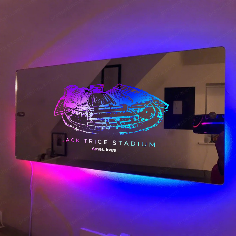 Jack Trice Stadium Mirror Light-Gifts For Sports Lovers、Iowa State Cyclones、NCAA