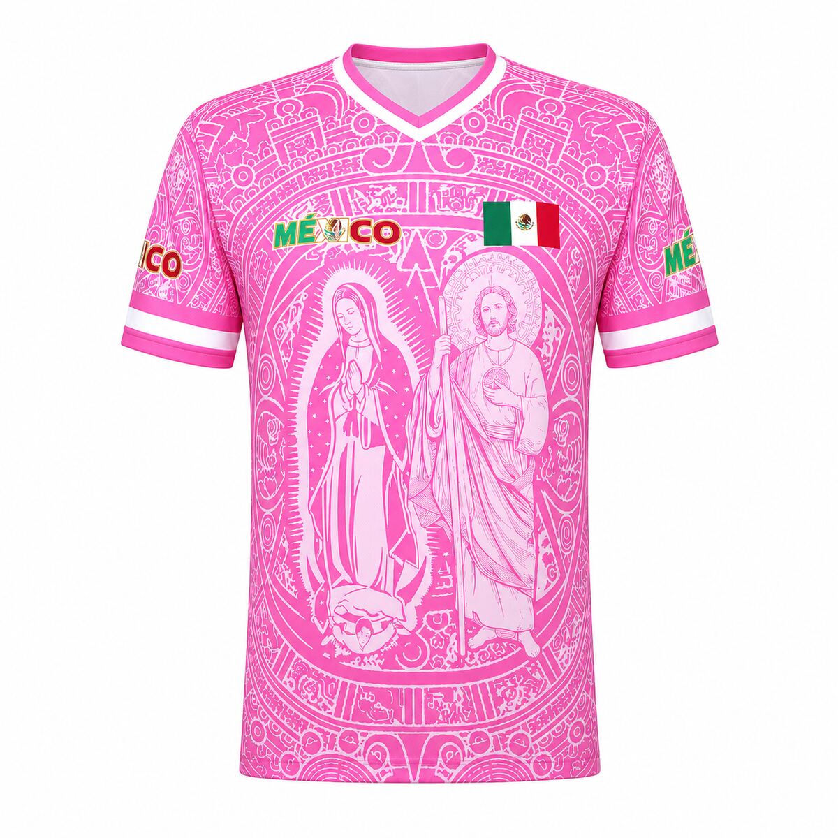 Pink Mexico-Inspired Soccer Jersey – Bold Fan Style Football Tee