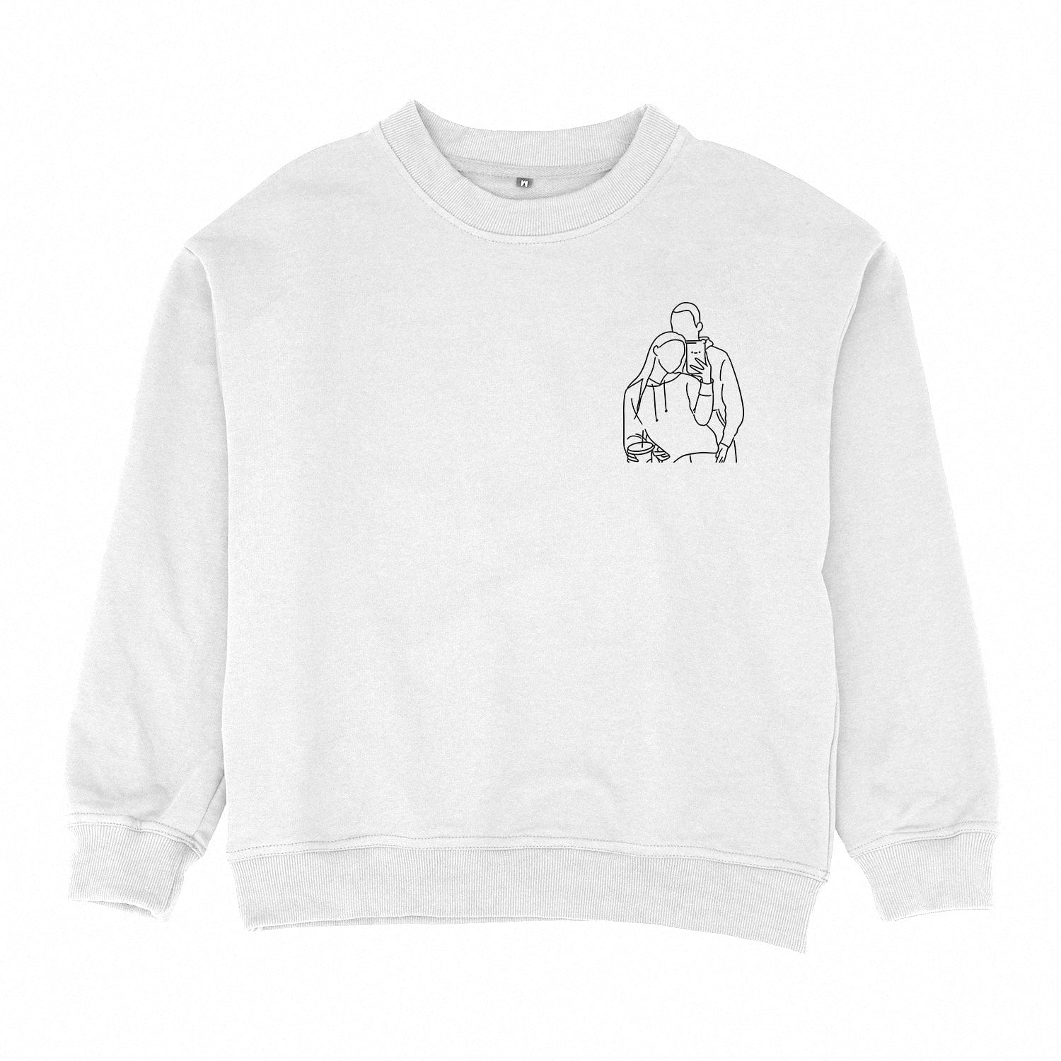 Custom Embroidered Line Drawing Hoodie❤️