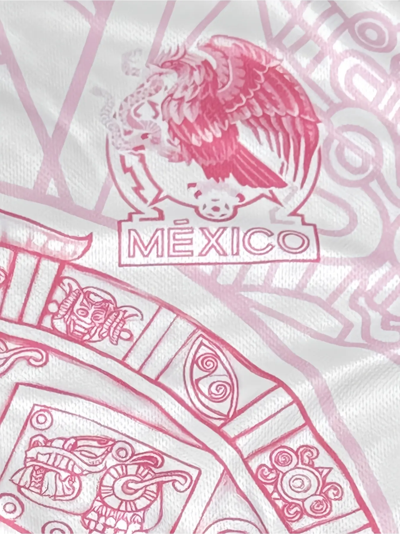 Mexico Pink Aztec Calendar Men's Soccer Jersey - Limited Edition