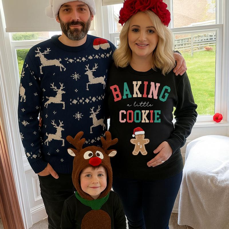 Baking a Little Cookie Pregnancy Announcement Sweatshirt