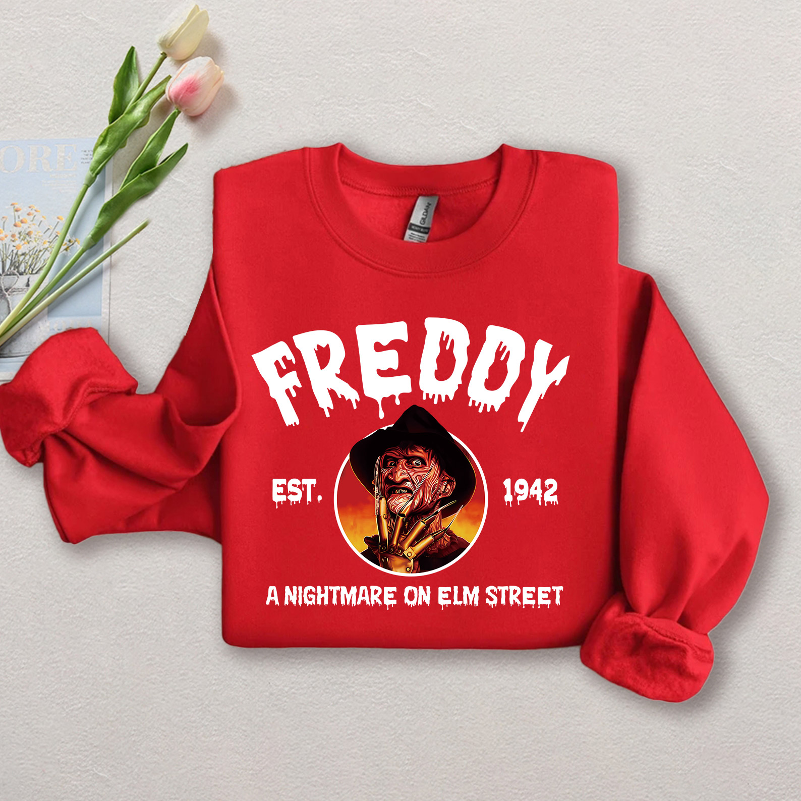 Vintage Halloween Characters Sweatshirt,Horror Movie Freddy Shirt