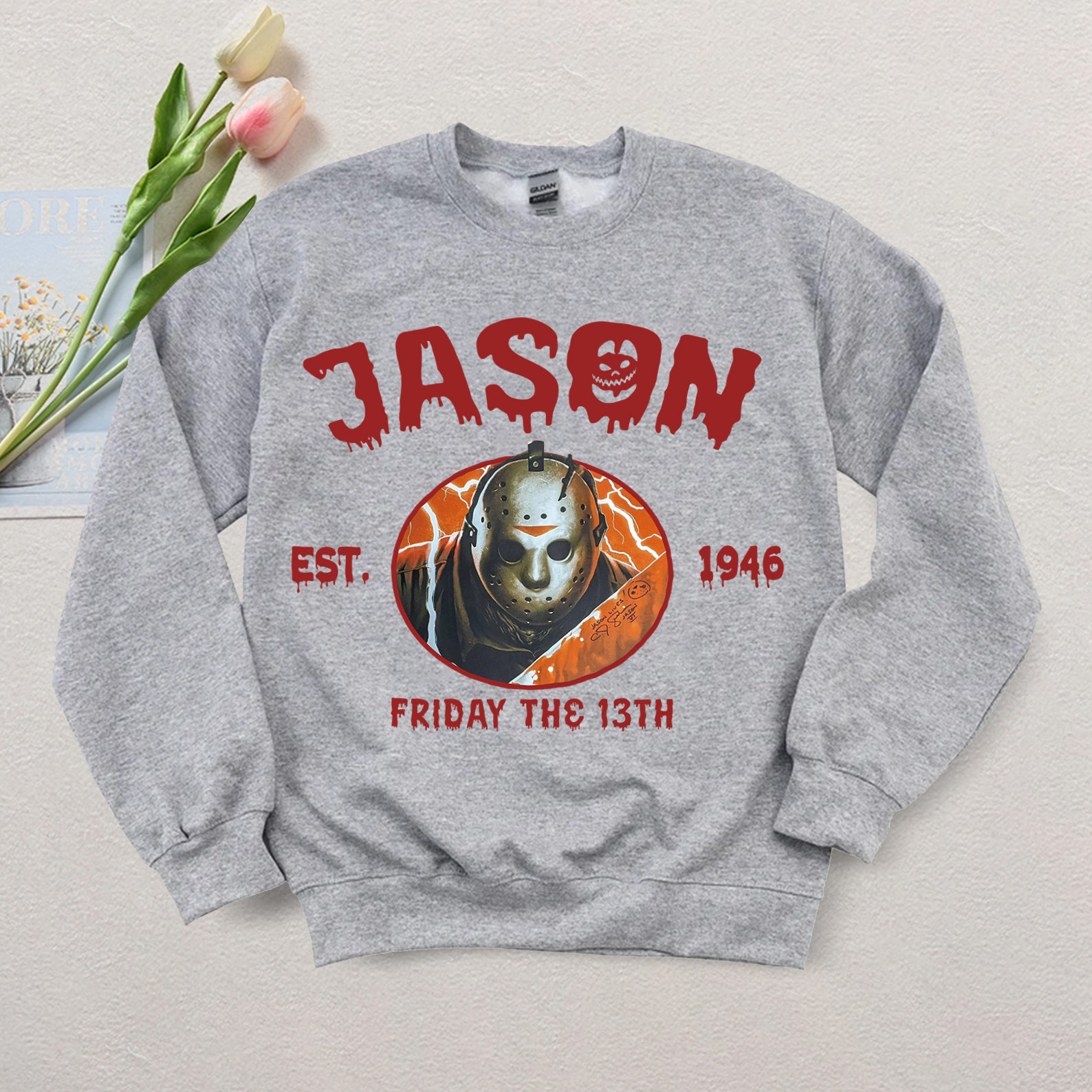 Vintage Halloween Characters Sweatshirt,Horror Movie Jason Shirt
