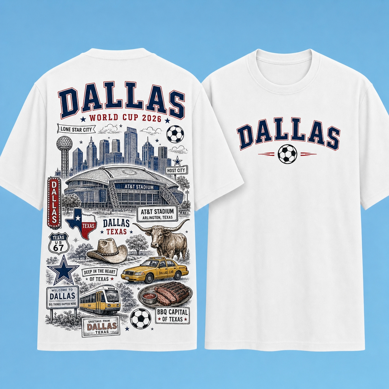 2026 World Cup Host City Tee – Retro Double-Sided Print