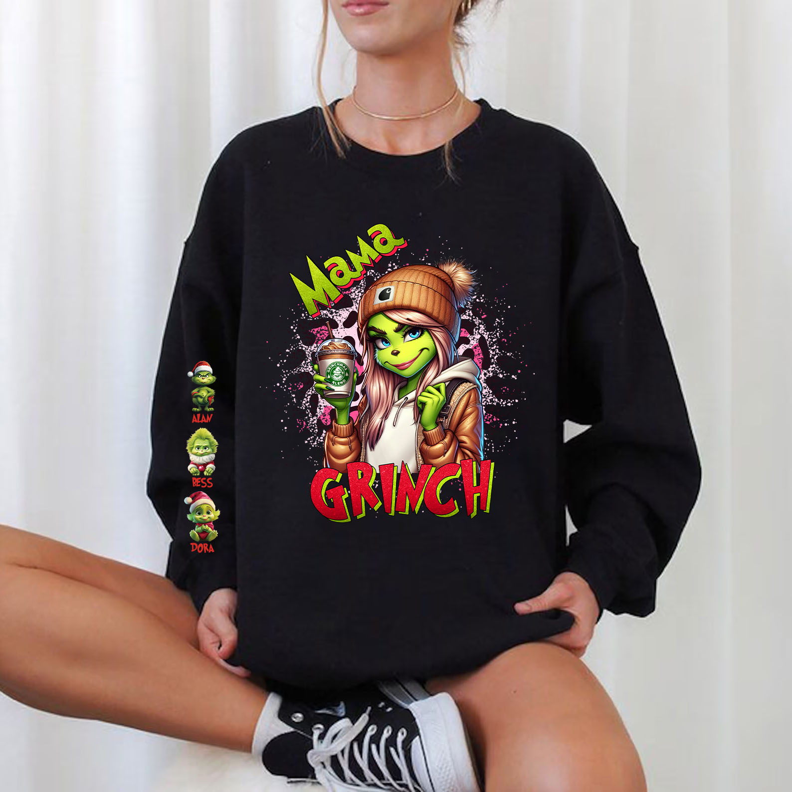 Custom Christmas Movie Characters Mama And Daddy Leopard Kids T-Shirt/Sweatshirt/Hoodie