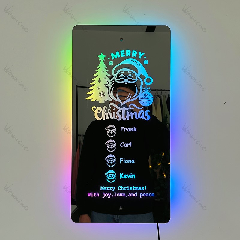 Custom Christmas Family Names Mirror