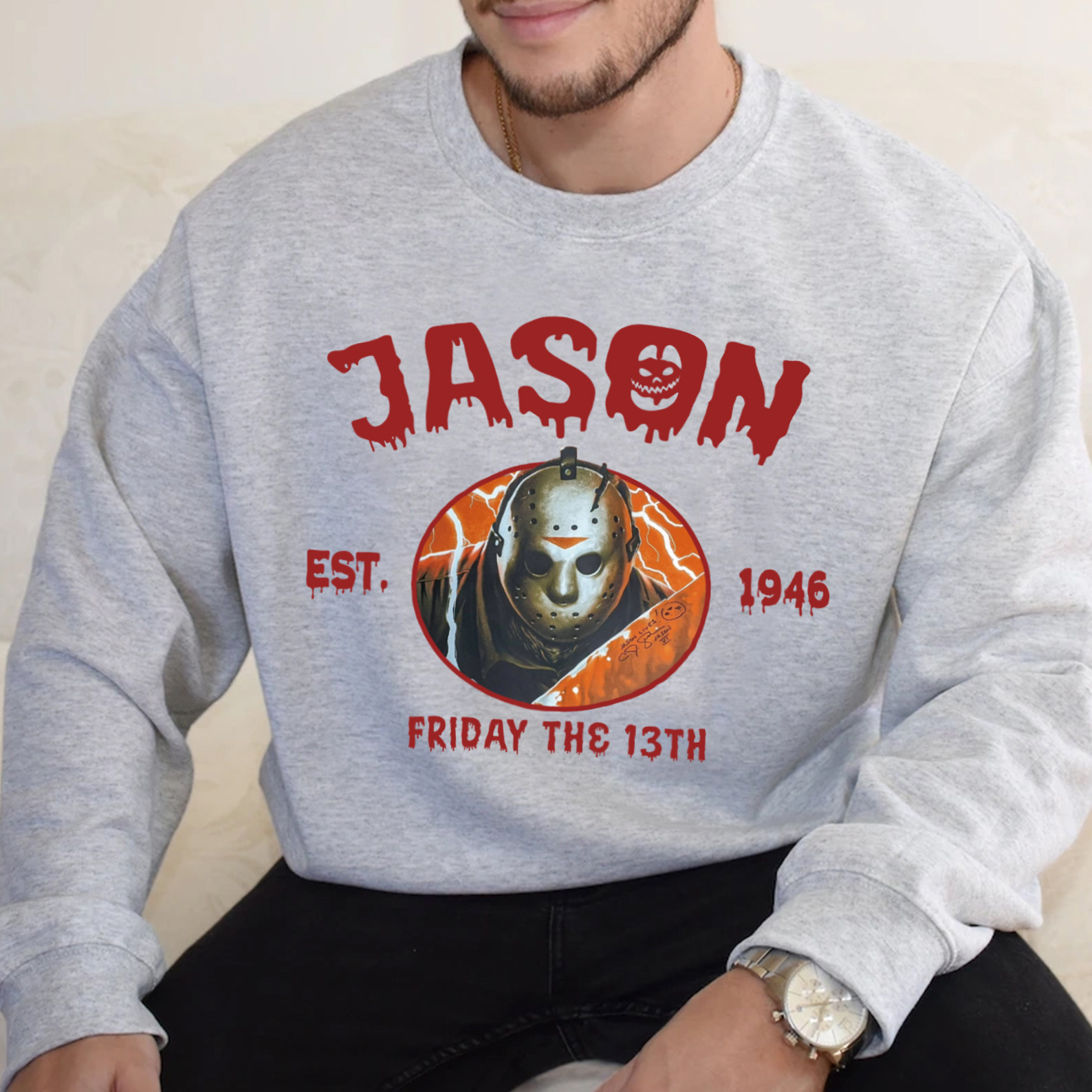 Vintage Halloween Characters Sweatshirt,Horror Movie Jason Shirt