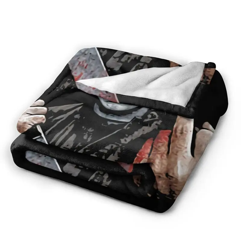 Michael Myers Halloween Horror Movie Throw Blanket 50"X40", Ultra-Soft Micro Fleece Blanket, Soft Cozy Blankets for Bed Couch Bed Sofa Living Room