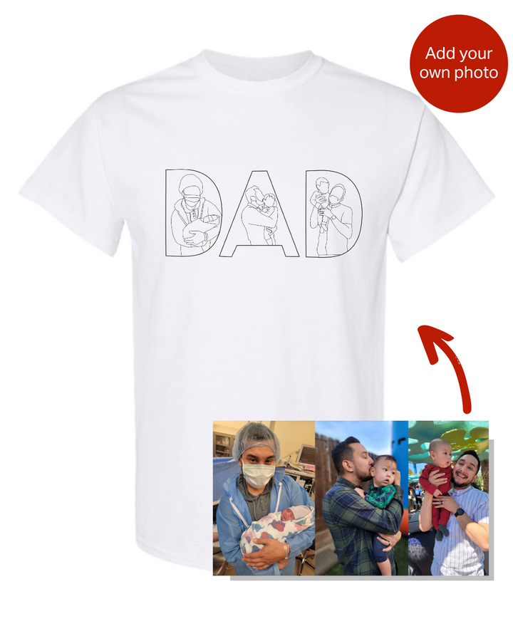 🔥 Hot Sale! Embroidered Hoodie for Father's Day- Customize with 'DAD' or 'MOM' - Personalized Sweatshirt with Custom Photo 