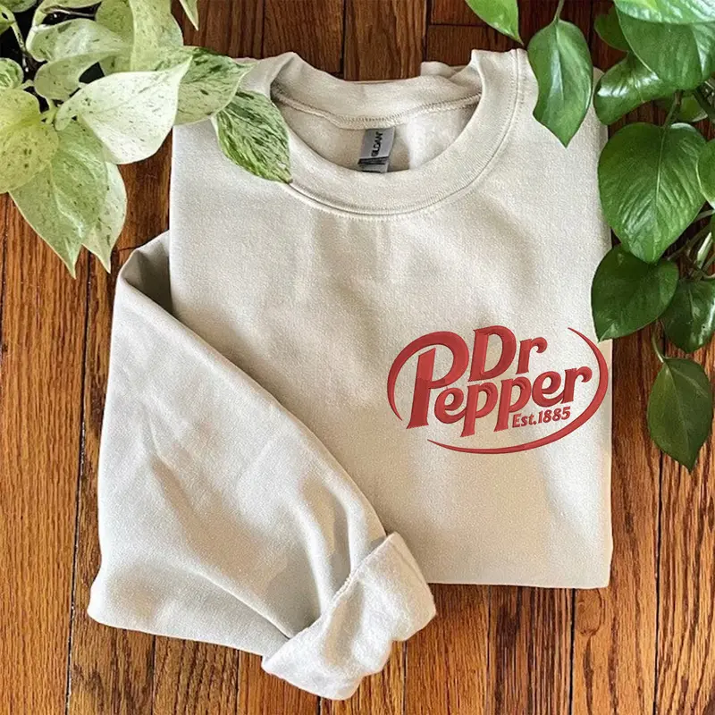 Dr Pepper Embroidered Sweatshirt, Celebrate Your Love for Dr Pepper With Our Embroidered Sweatshirt