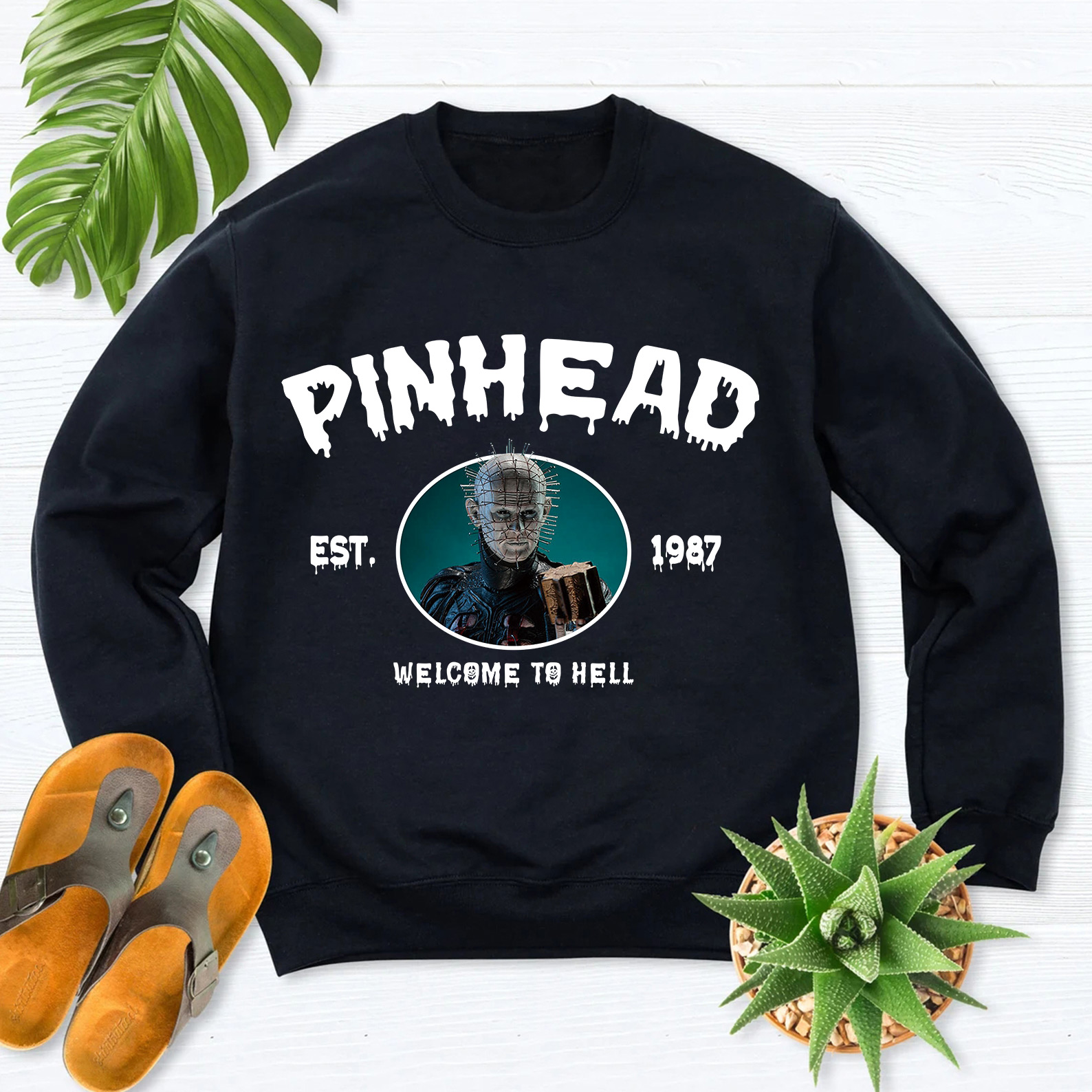 Customized Vintage Halloween Characters Sweatshirt,Horror Movie Pinned Shirt