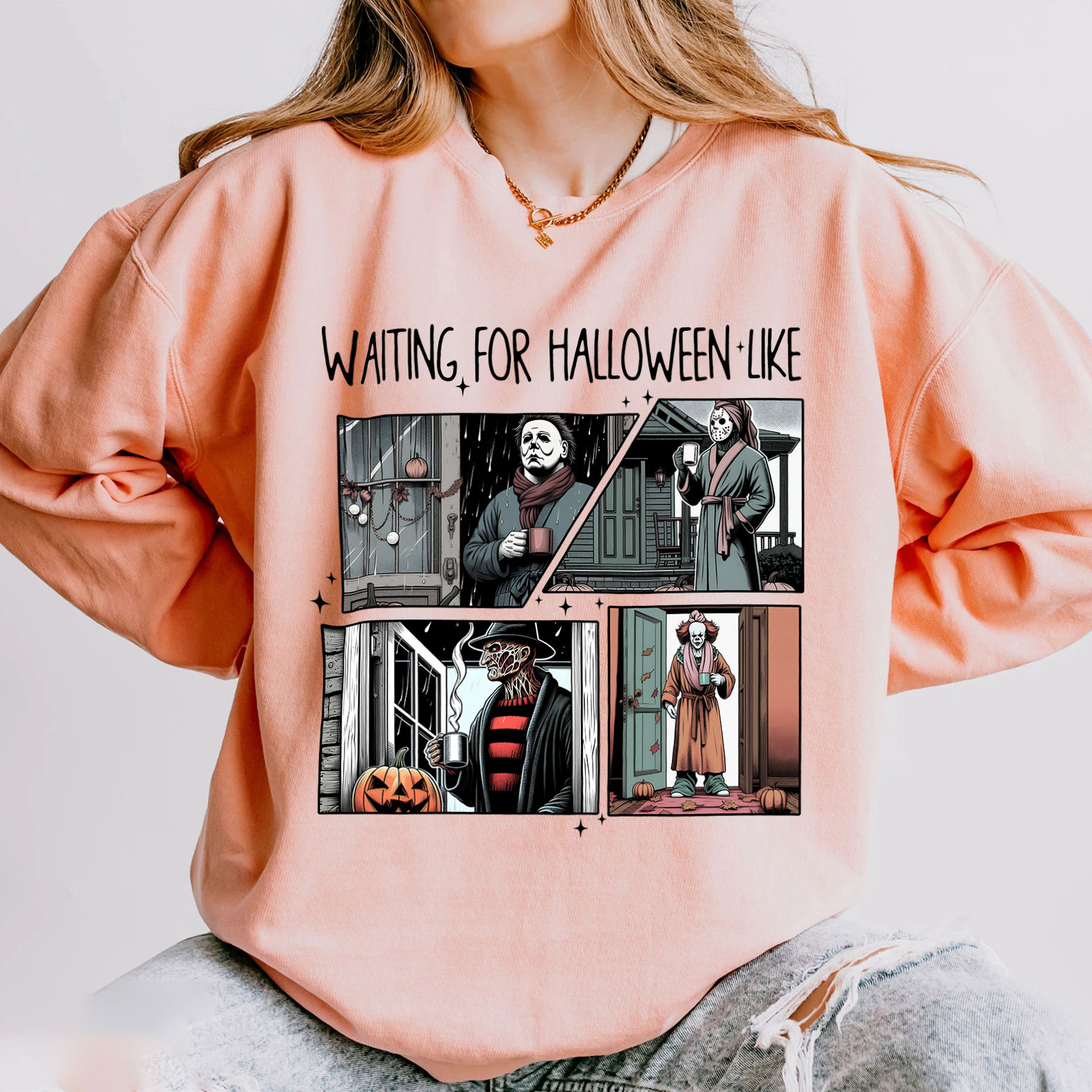 Waiting For Halloween Like Horror Movie Characters Shirt