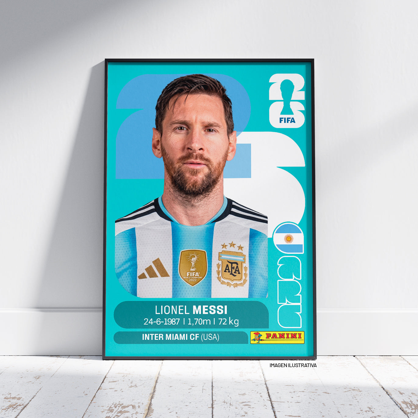 Messi Collector's Sticker-Style Poster - World Cup Edition