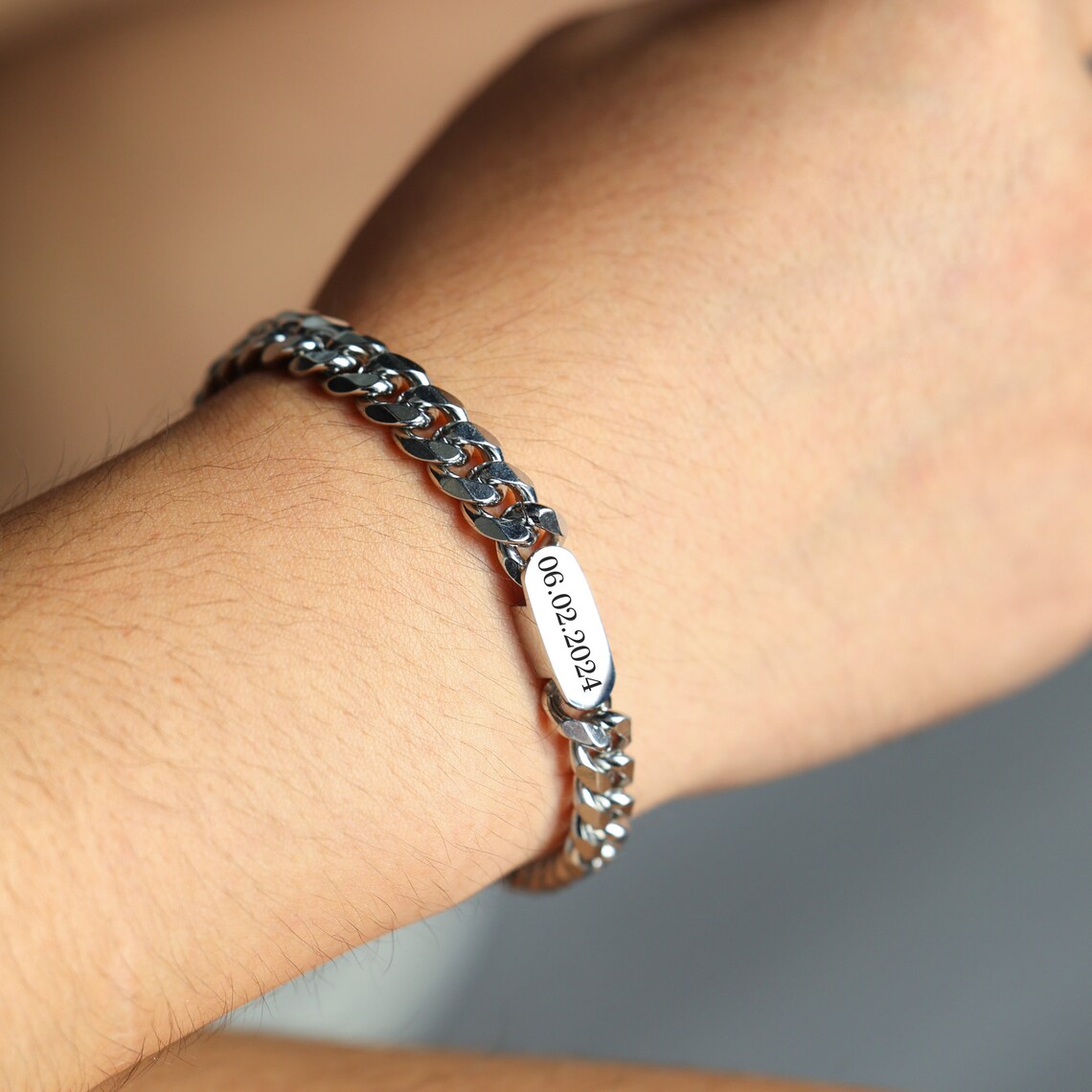 Custom Name Bracelet For Dad,Boyfriend,Friend