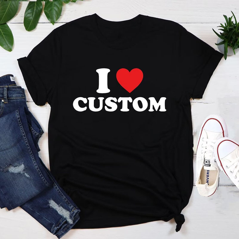 I Love Custom Name Shirt