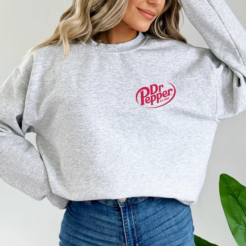 Dr Pepper Embroidered Sweatshirt, Celebrate Your Love for Dr Pepper With Our Embroidered Sweatshirt