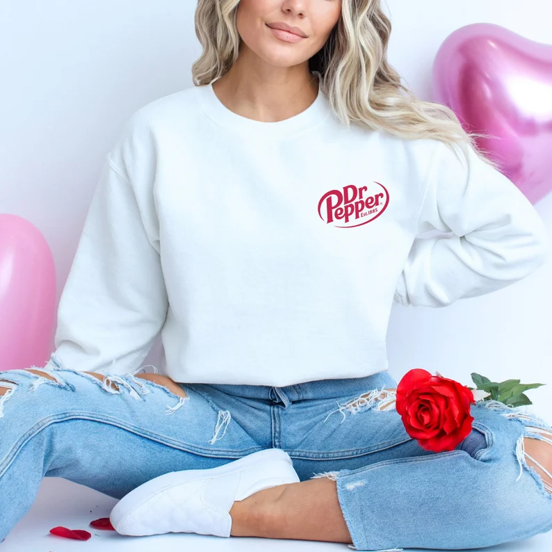 Dr Pepper Embroidered Sweatshirt, Celebrate Your Love for Dr Pepper With Our Embroidered Sweatshirt
