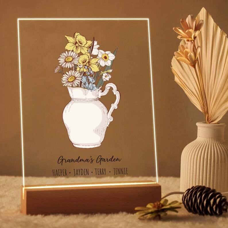 Birthday flower bouquet decoration led lights