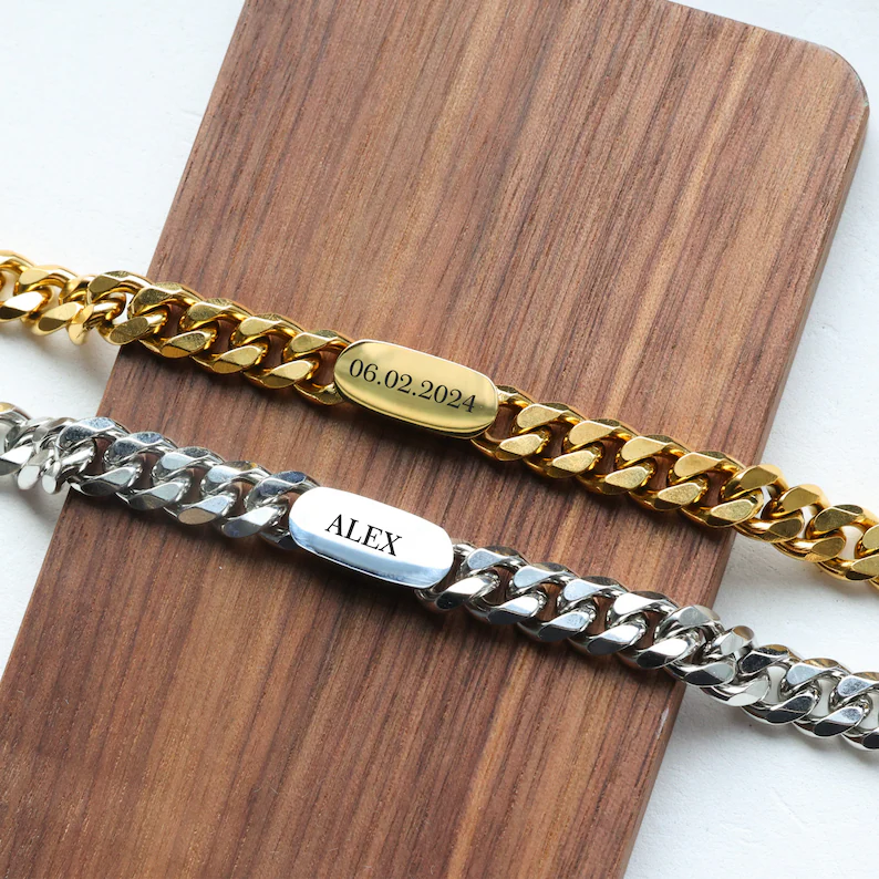 Custom Name Bracelet For Dad,Boyfriend,Friend