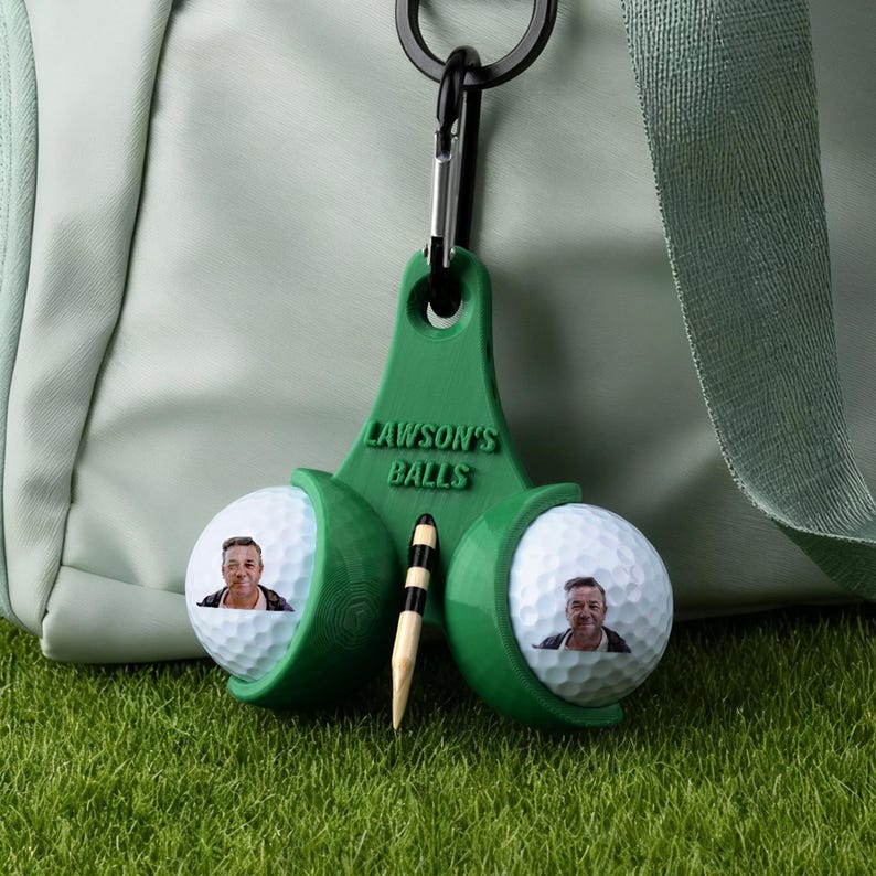 Custom Golf Ball Tee Holder Clip Personalized Golfer Golf Ball Stamp Gift