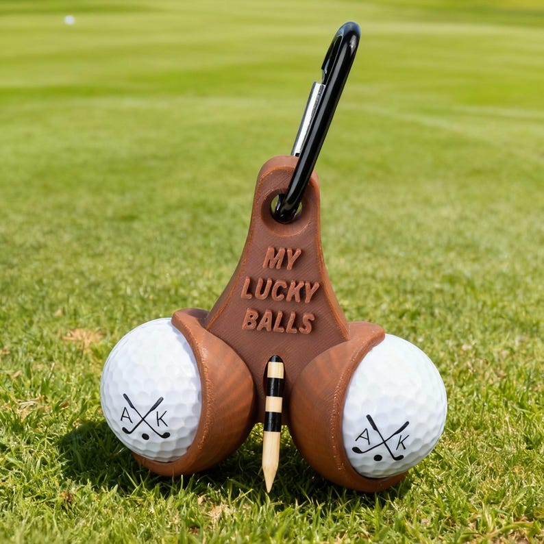 Custom Golf Ball Tee Holder Clip Personalized Golfer Golf Ball Stamp Gift