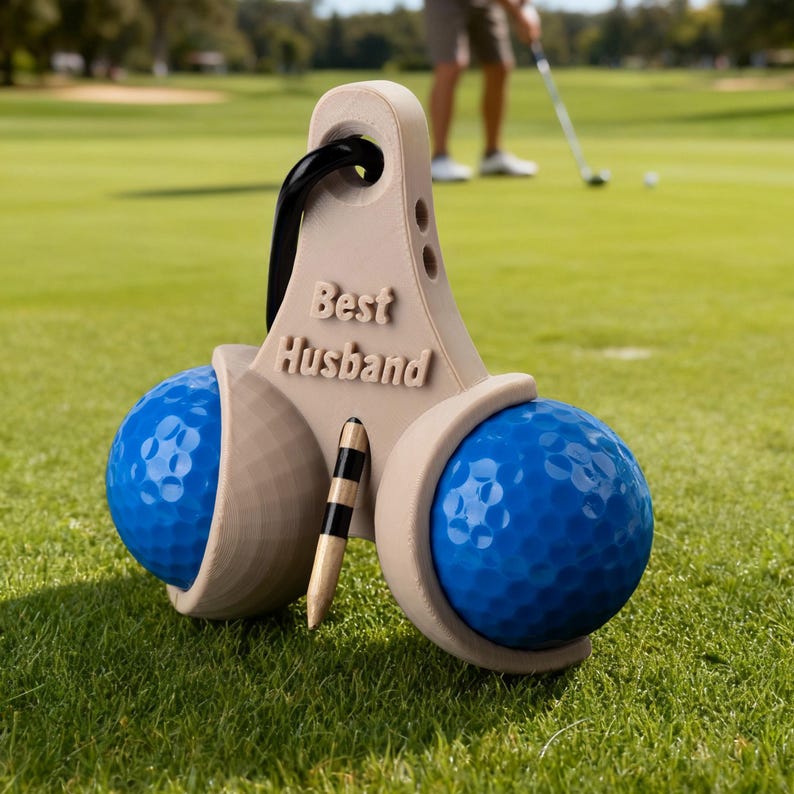 Custom Golf Ball Tee Holder Clip Personalized Golfer Golf Ball Stamp Gift