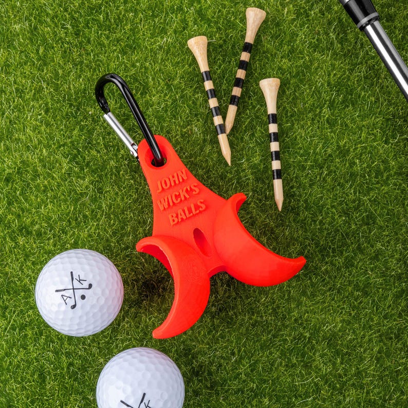 Custom Golf Ball Tee Holder Clip Personalized Golfer Golf Ball Stamp Gift