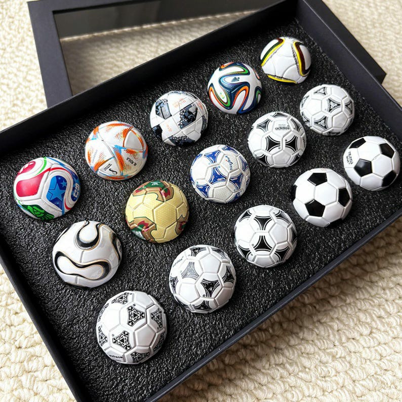 2026 World Cup Football 15 Replica Soccer Balls Collection Ornament Set