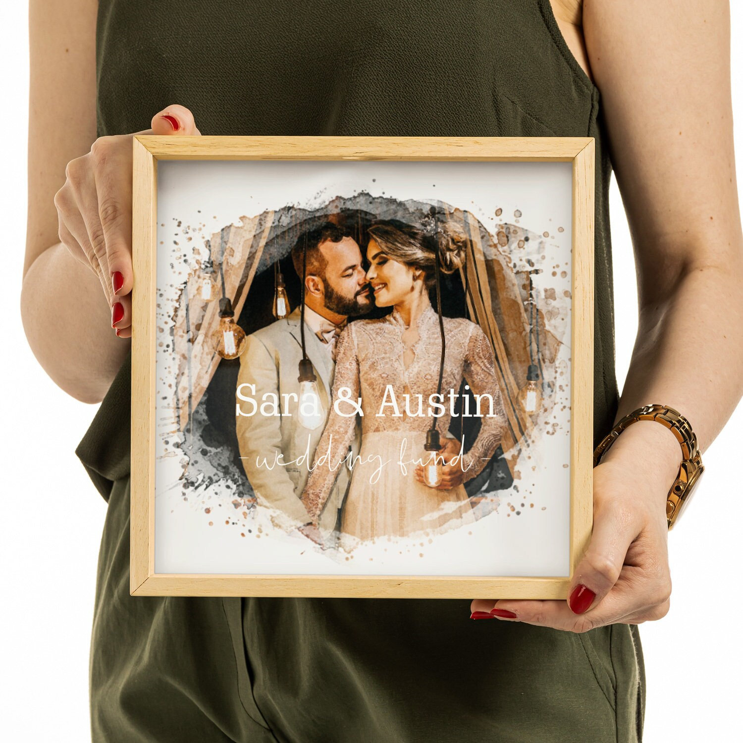 Honeymoon fund personalized money box valentine's day gift.