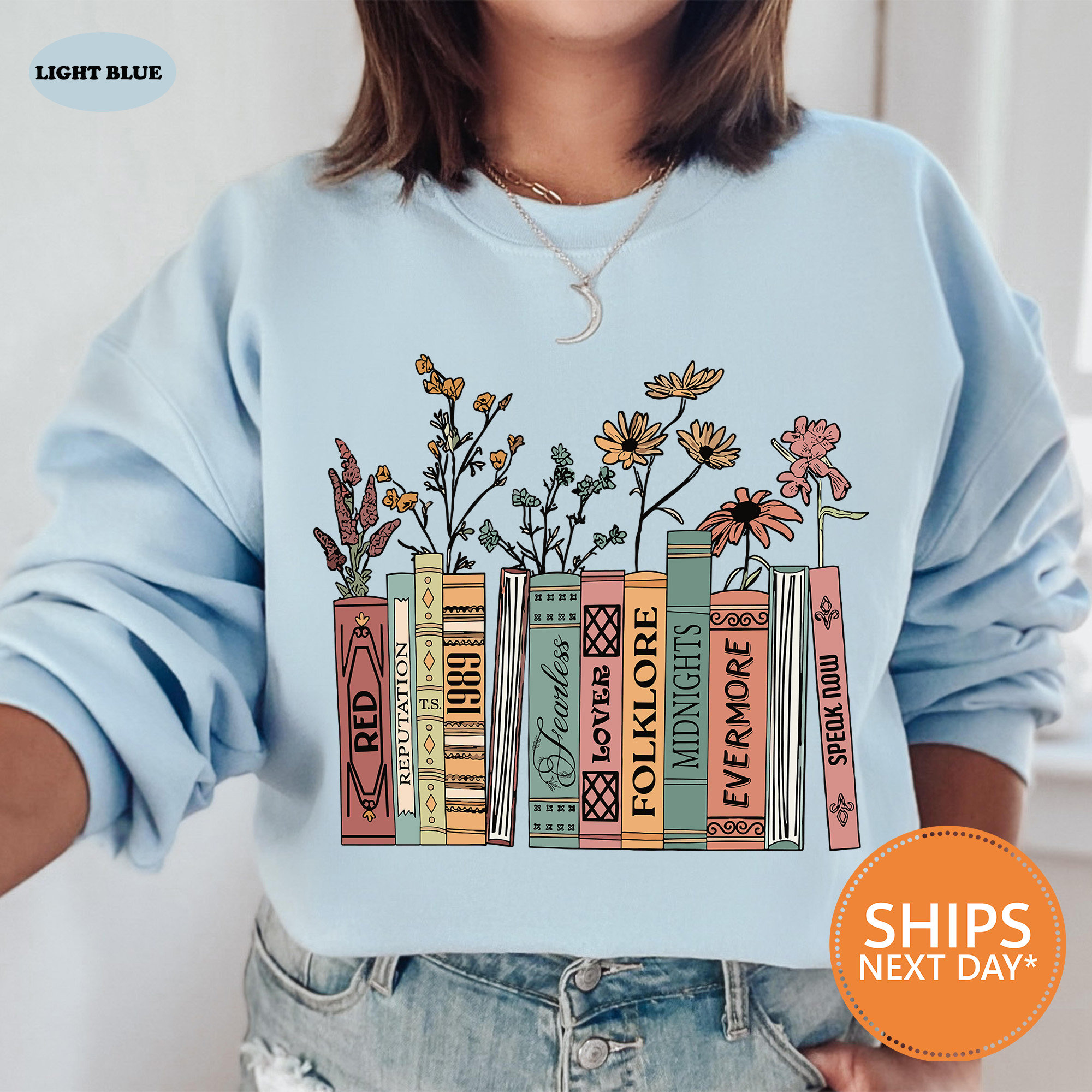 Albums As Books Sweatshirt | Trendy Aesthetic For Book Lovers Crewneck