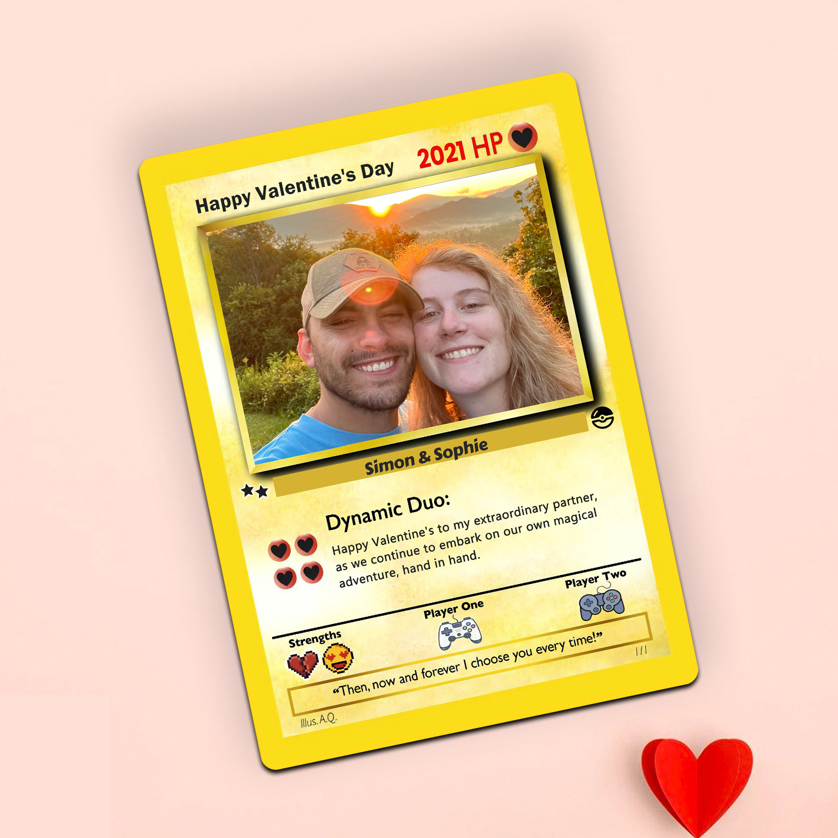 Personalized Anime Game Card Valentine��s Day Gift