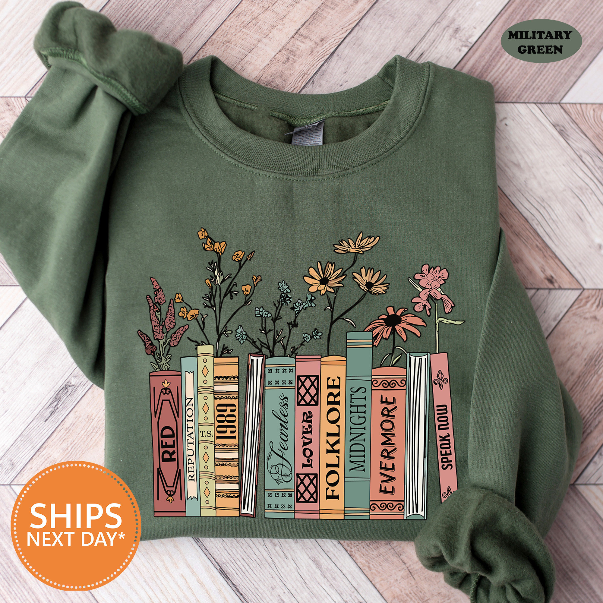 Albums As Books Sweatshirt | Trendy Aesthetic For Book Lovers Crewneck
