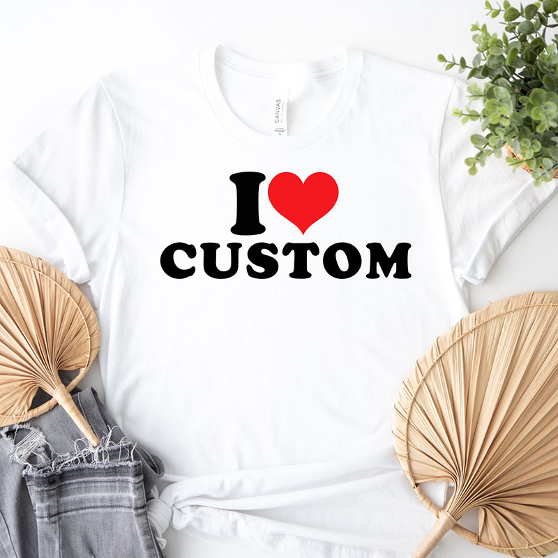 I Love Custom Name Shirt