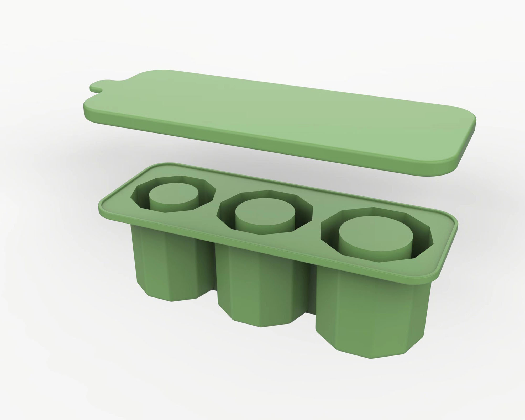 40z Water Cup Ice Tray - Cylindrical Silicone Ice Mold with Lid