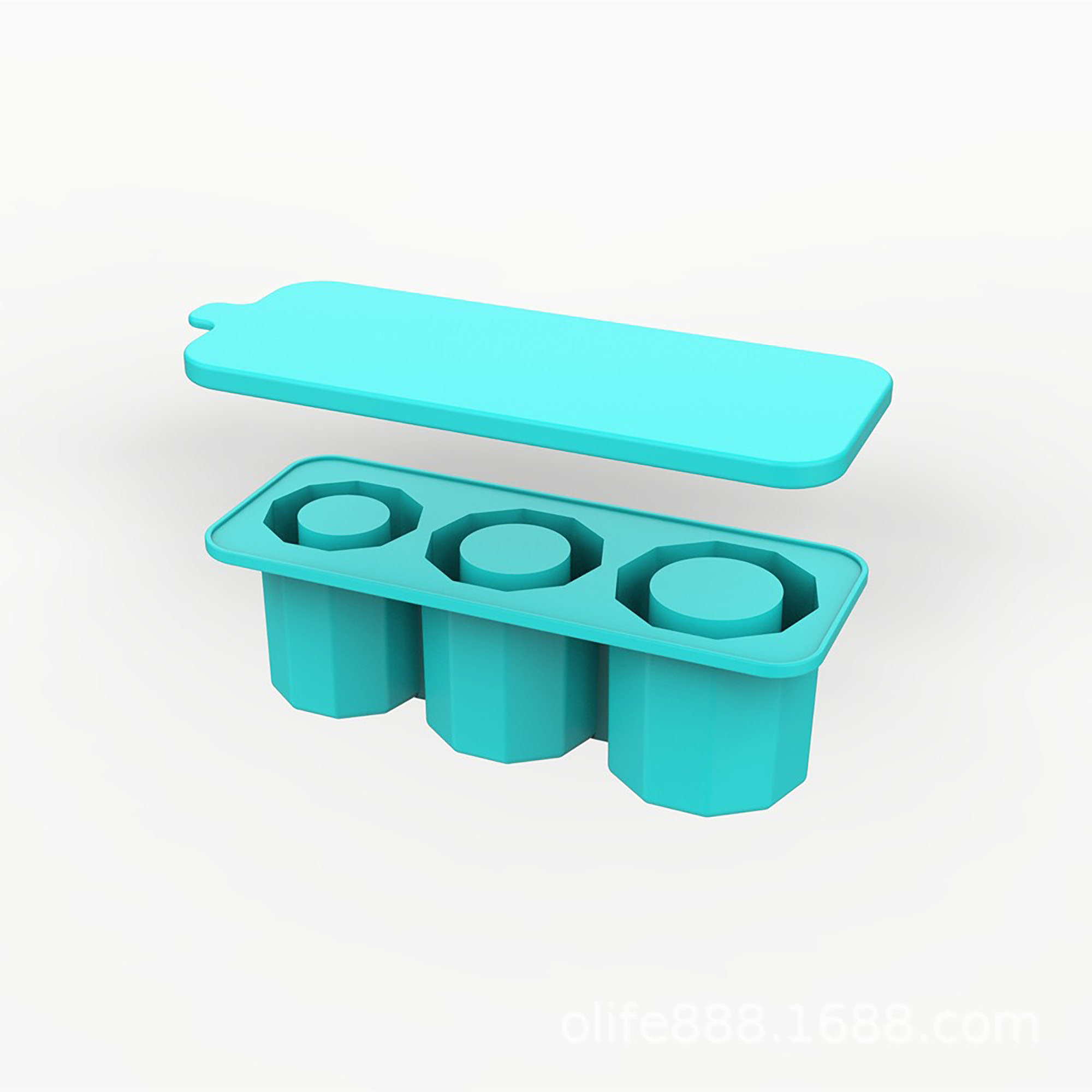 40z Water Cup Ice Tray - Cylindrical Silicone Ice Mold with Lid