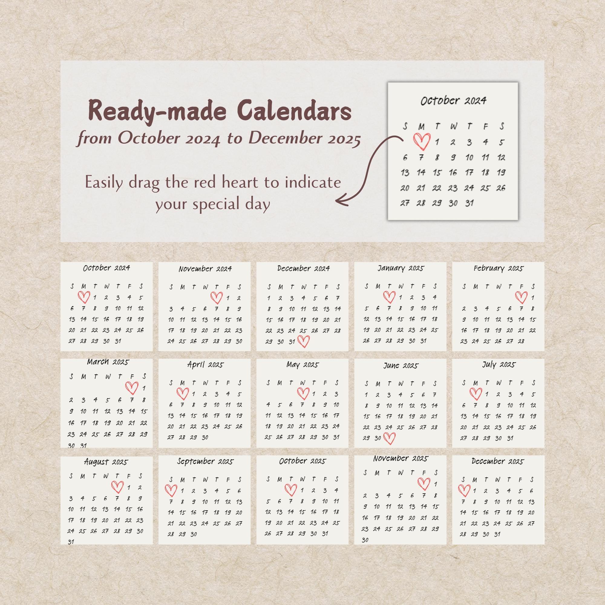 Custom Polaroid Frame Anniversary Template