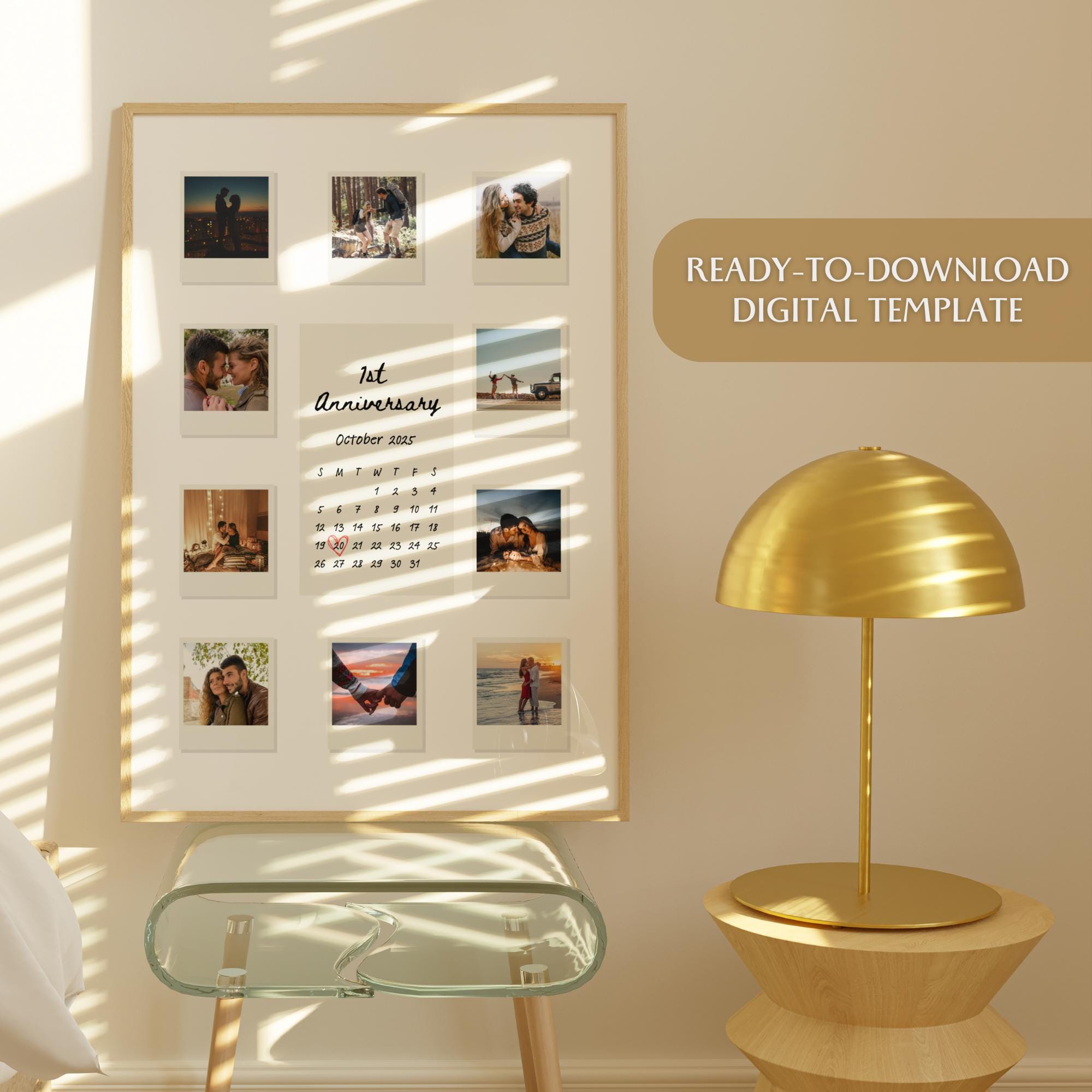 Custom Polaroid Frame Anniversary Template