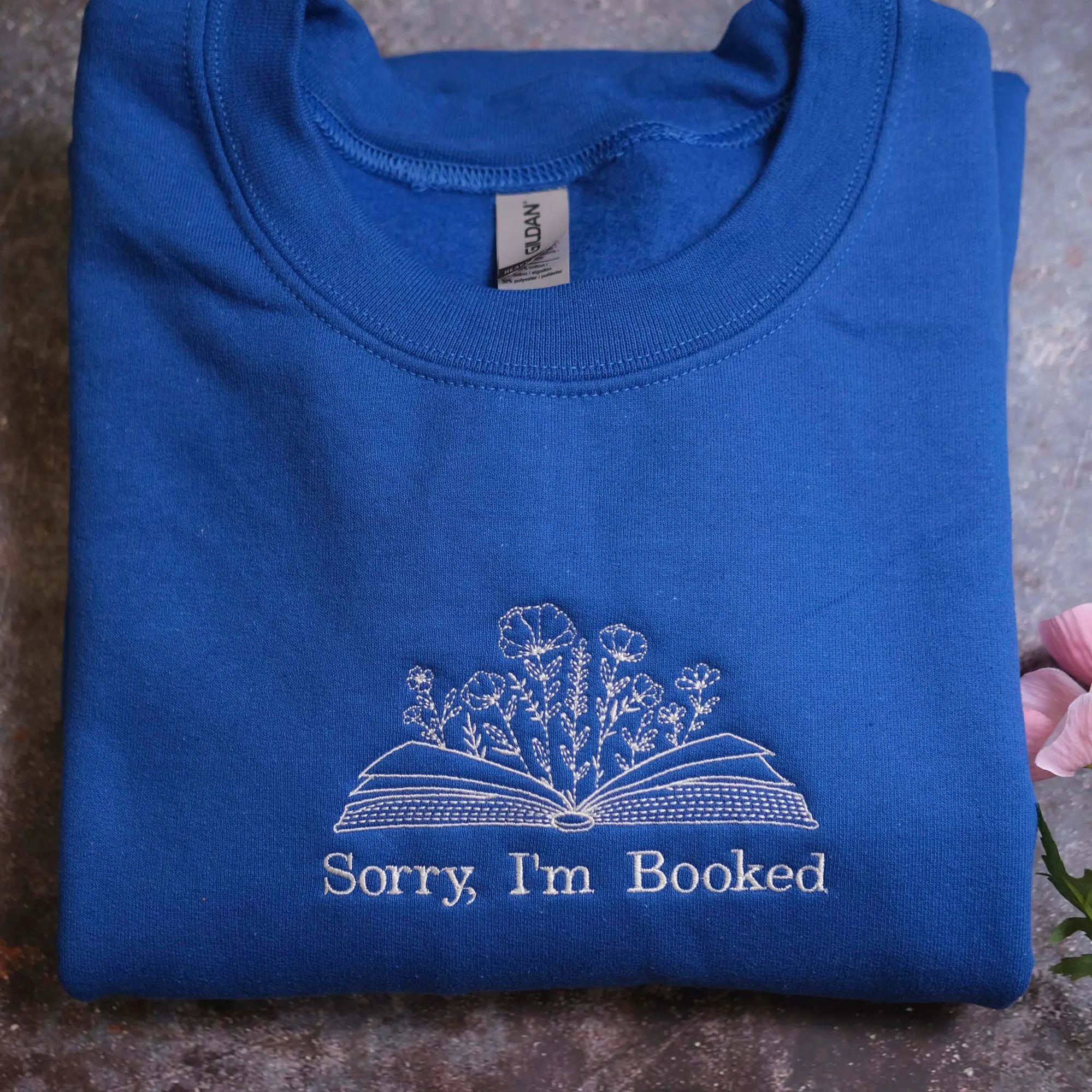Embroider Albums As Books Sweatshirt | Trendy Aesthetic For Book Lovers Crewneck
