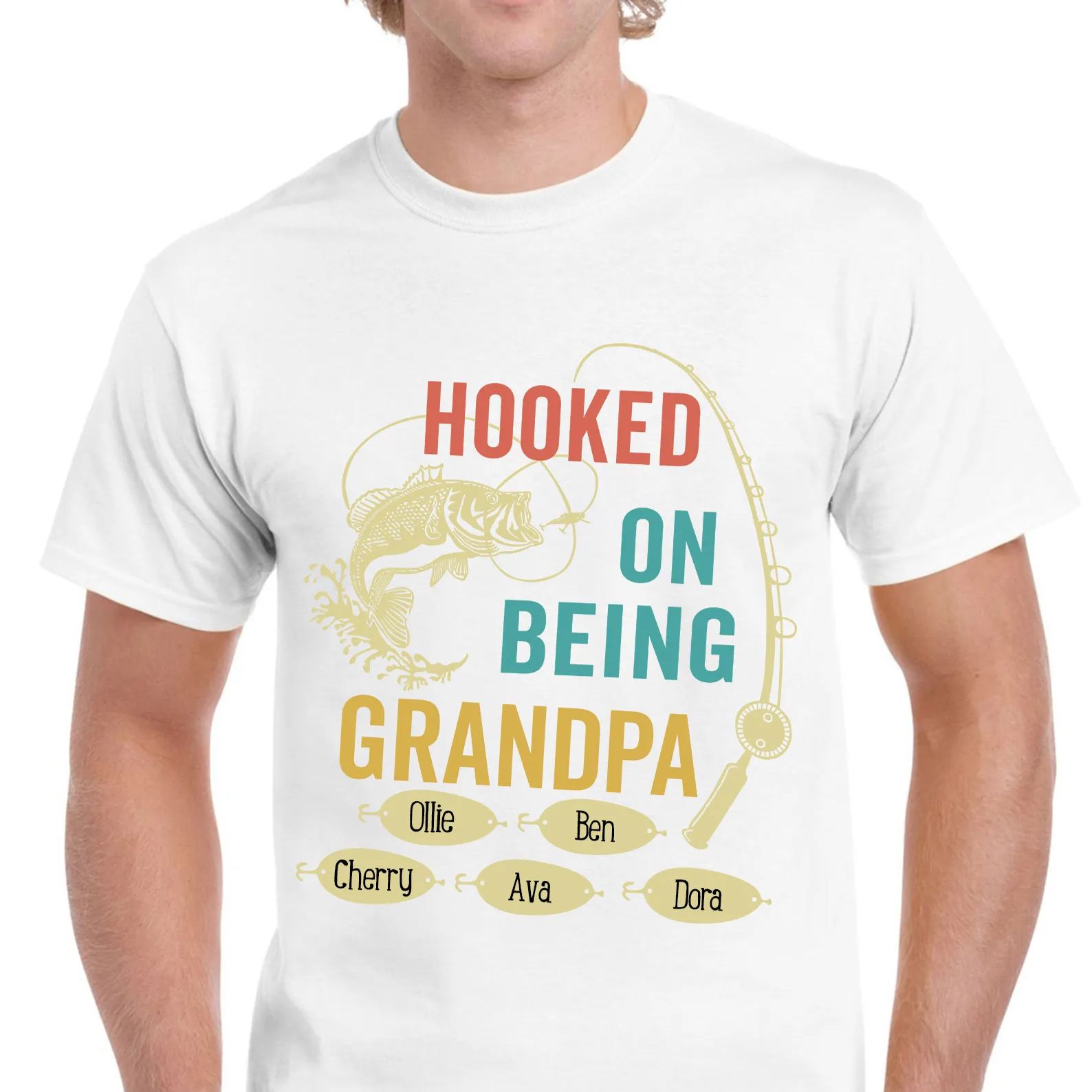 HOOKED ON BEING POPPA Custom Shirt
