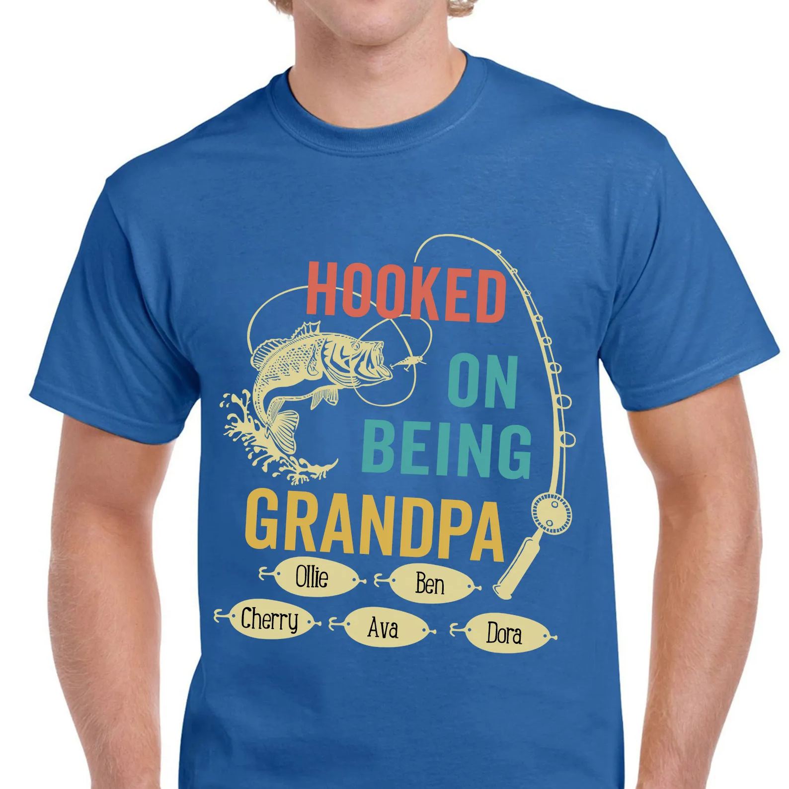HOOKED ON BEING POPPA Custom Shirt