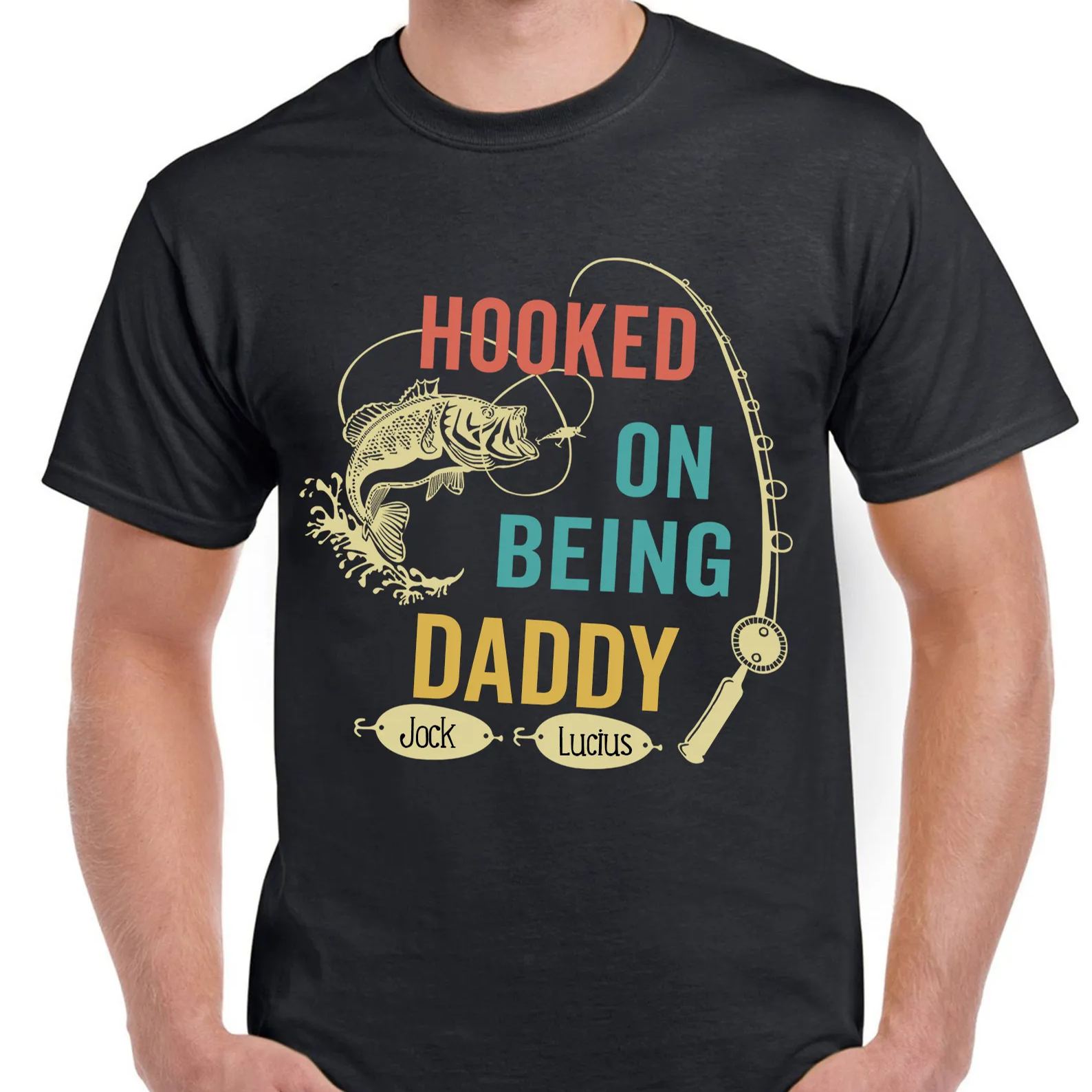 HOOKED ON BEING POPPA Custom Shirt