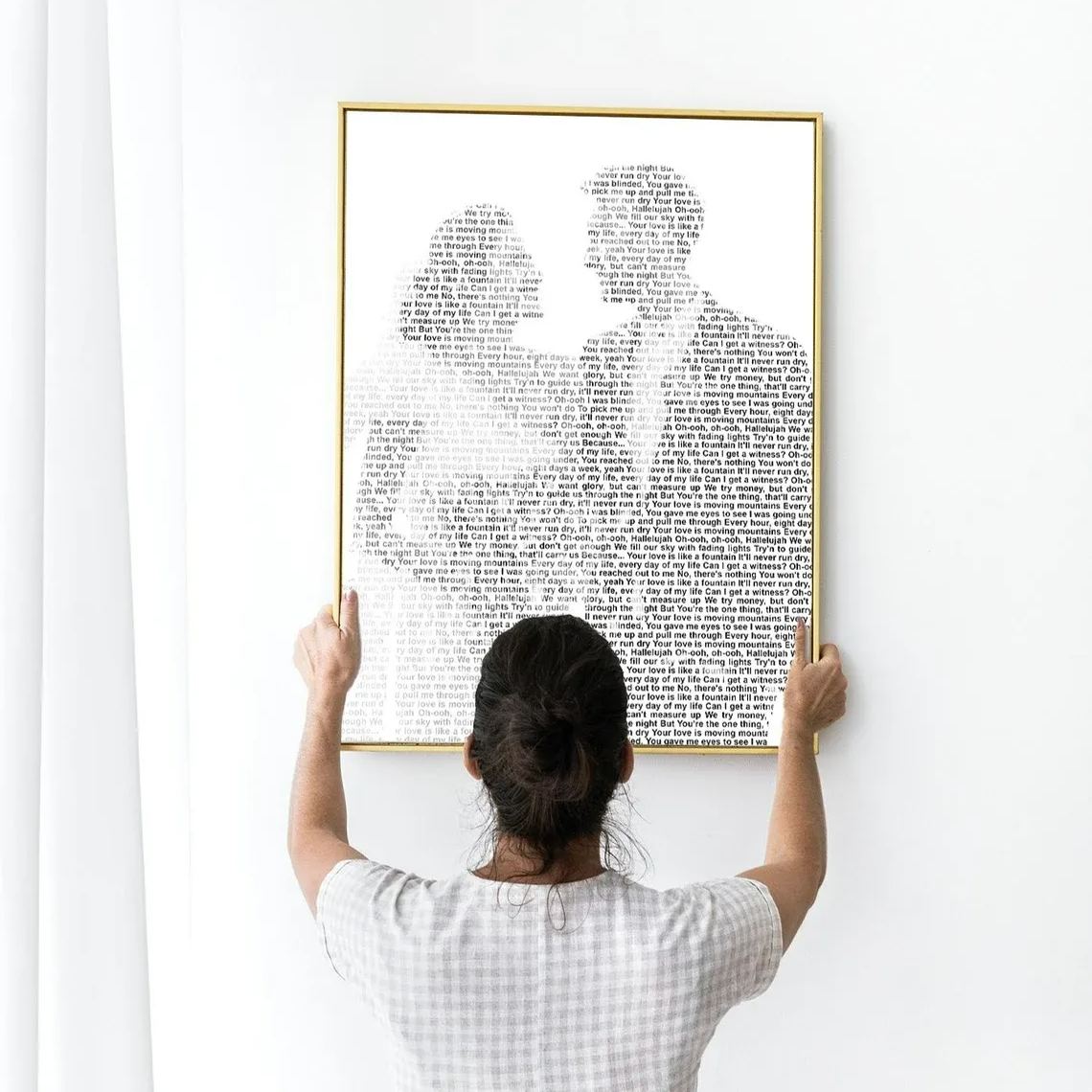 Portrait Lyrics Photo Frame Anniversary Gift