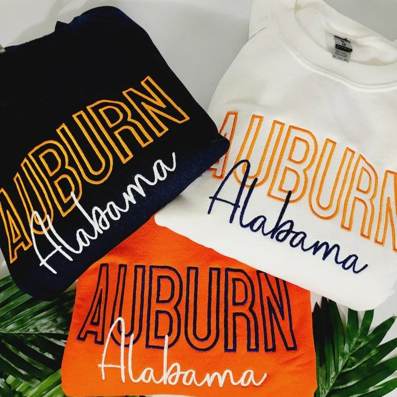 Embroidered Auburn Alabama Sweatshirts