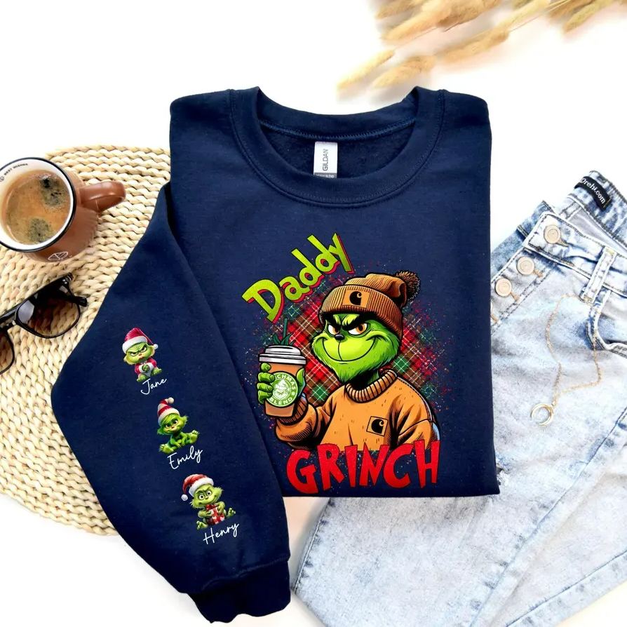 [Copy]Custom Christmas Movie Characters Mama and Daddy Sweatshirt/Hoodie